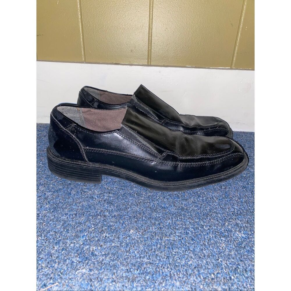 Jarman men 11 slip on leather dress shoes black